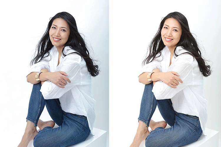 プロフィール写真　オプション　基本レタッチ