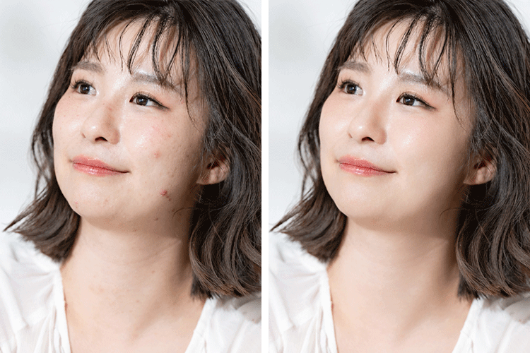 プロフィール写真　オプション　美肌レタッチ